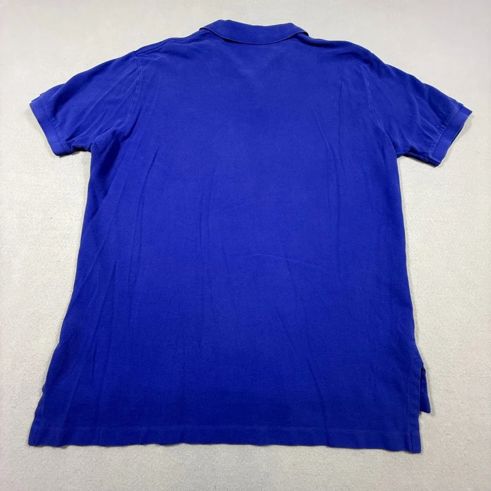 Polo Ralph Lauren Mens Royal Blue Orange Pony Cotton Pique Polo Shirt Large